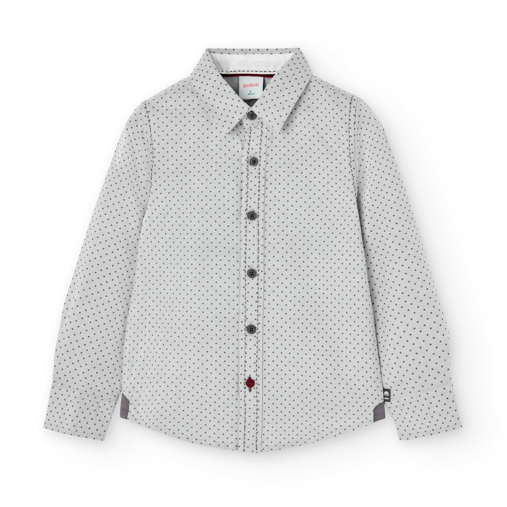 Boboli Star Print Oxford Shirt