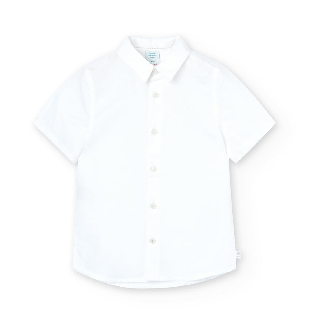 Boboli Short Sleeve White Shirt