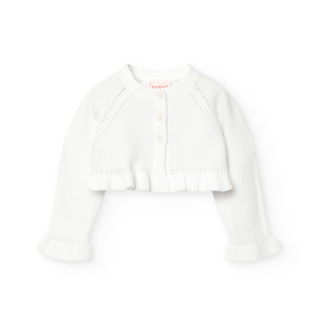 Boboli White Bolero Cardigan