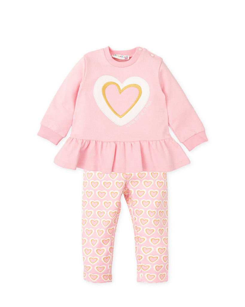 Agatha Ruiz de la Prada Heart Print Peplum Top & Legging Set