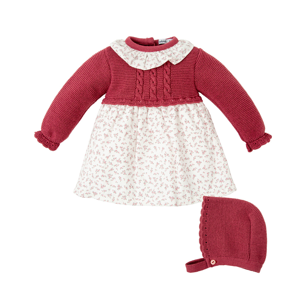 Babidu Knit Dress & Bonnet