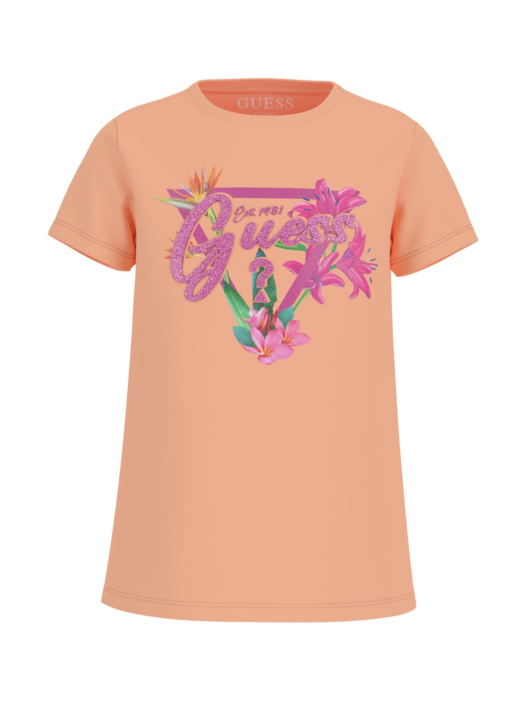 Guess Orange & Pink Logo T-Shirt