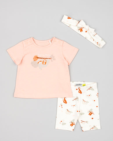 Losan Sleeping Beauty Leggings, T-Shirt & Hairband Set