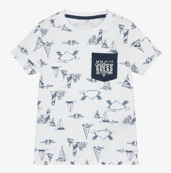 Guess Surf School Print T-Shirt