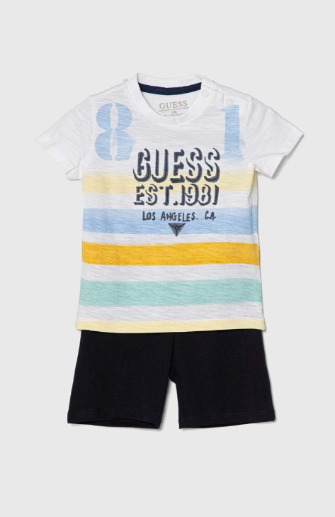 Guess Striped T-Shirt & Shorts Set