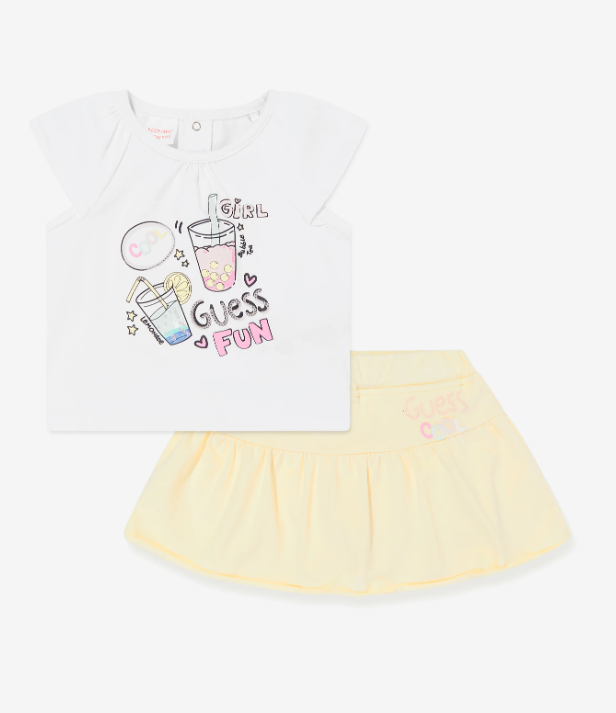 Guess Girl Fun T-Shirt & Skort Set