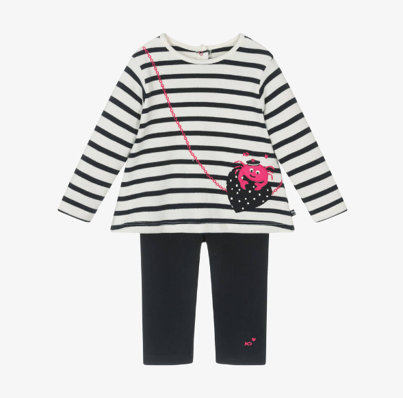 Weekend A La Mer Striped Top & Legging Set