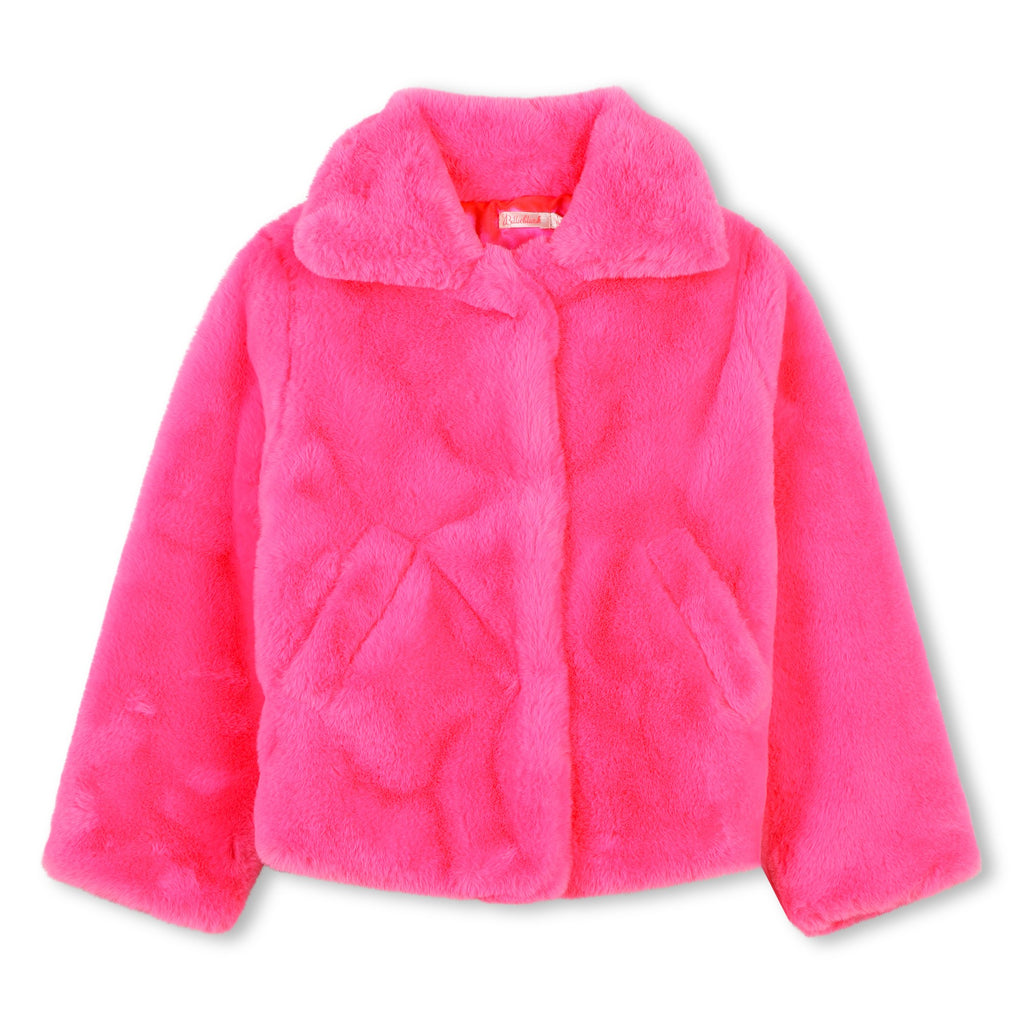 Billieblush Pink Faux Fur Coat