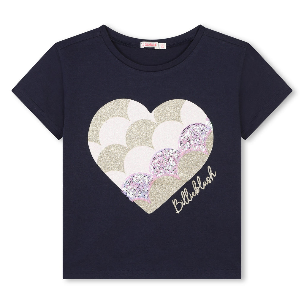 Billieblush Navy Sequin T-Shirt