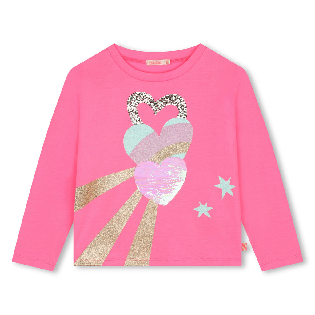 Billieblush Pink Heart Print Top