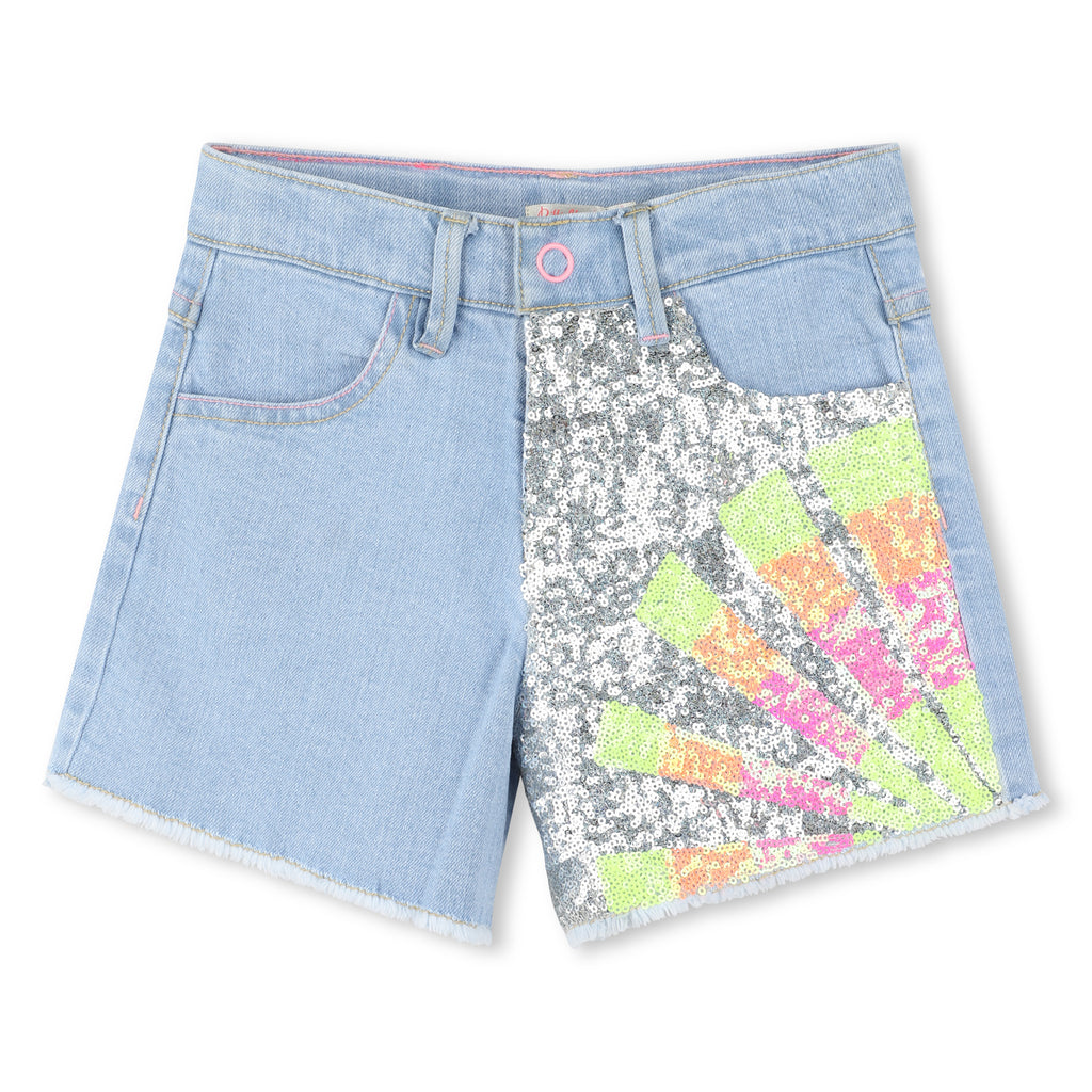 Billieblush Sequin Denim Shorts