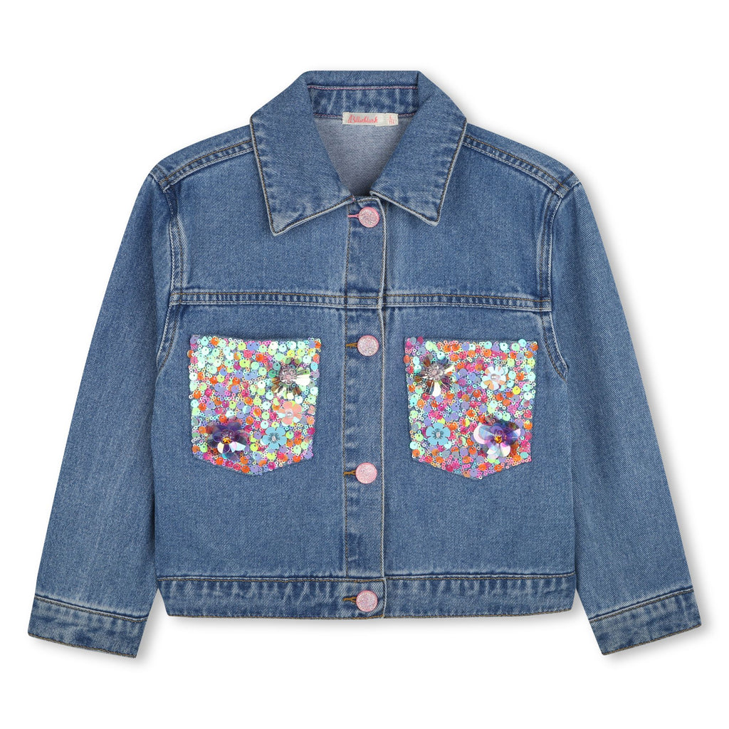 Billieblush Sequin Pocket Denim Jacket