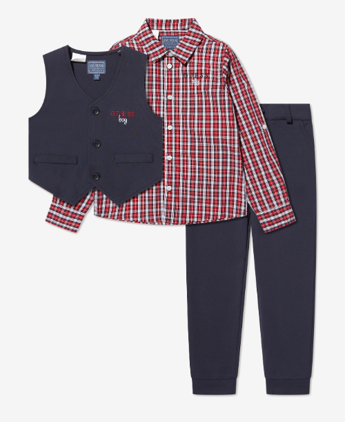 Guess Waistcoat, Shirt & Trouser Set