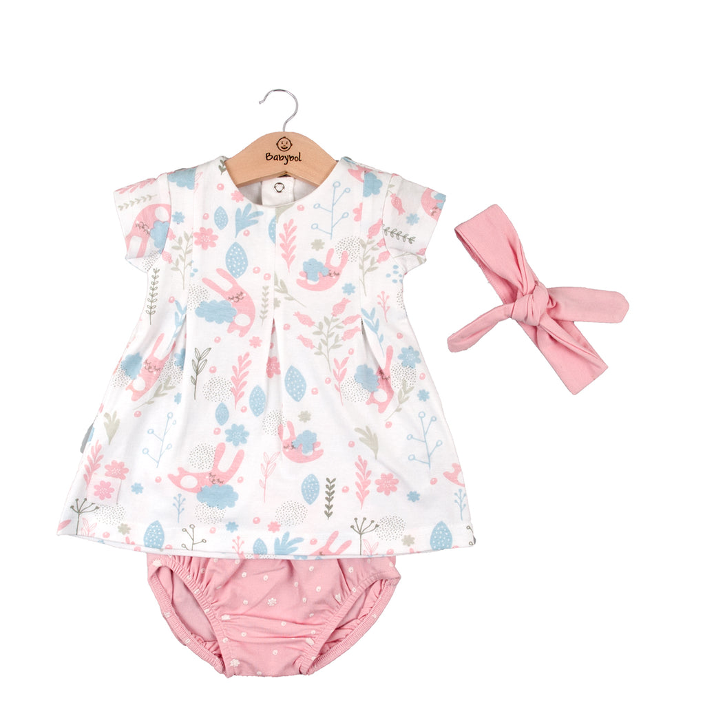 Babybol Print Dress, Pants & Hairband