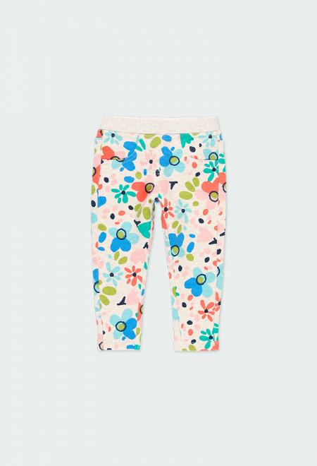 Boboli Fleece Floral Trouser