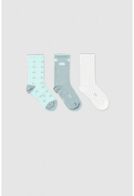 Boboli Floral Polka Dot Socks