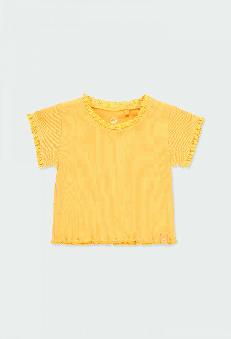 Boboli Yellow Knit T-Shirt