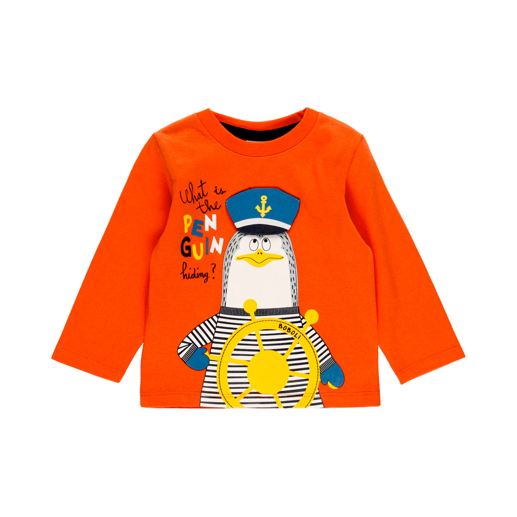 Boboli Penguin Long Sleeve Top