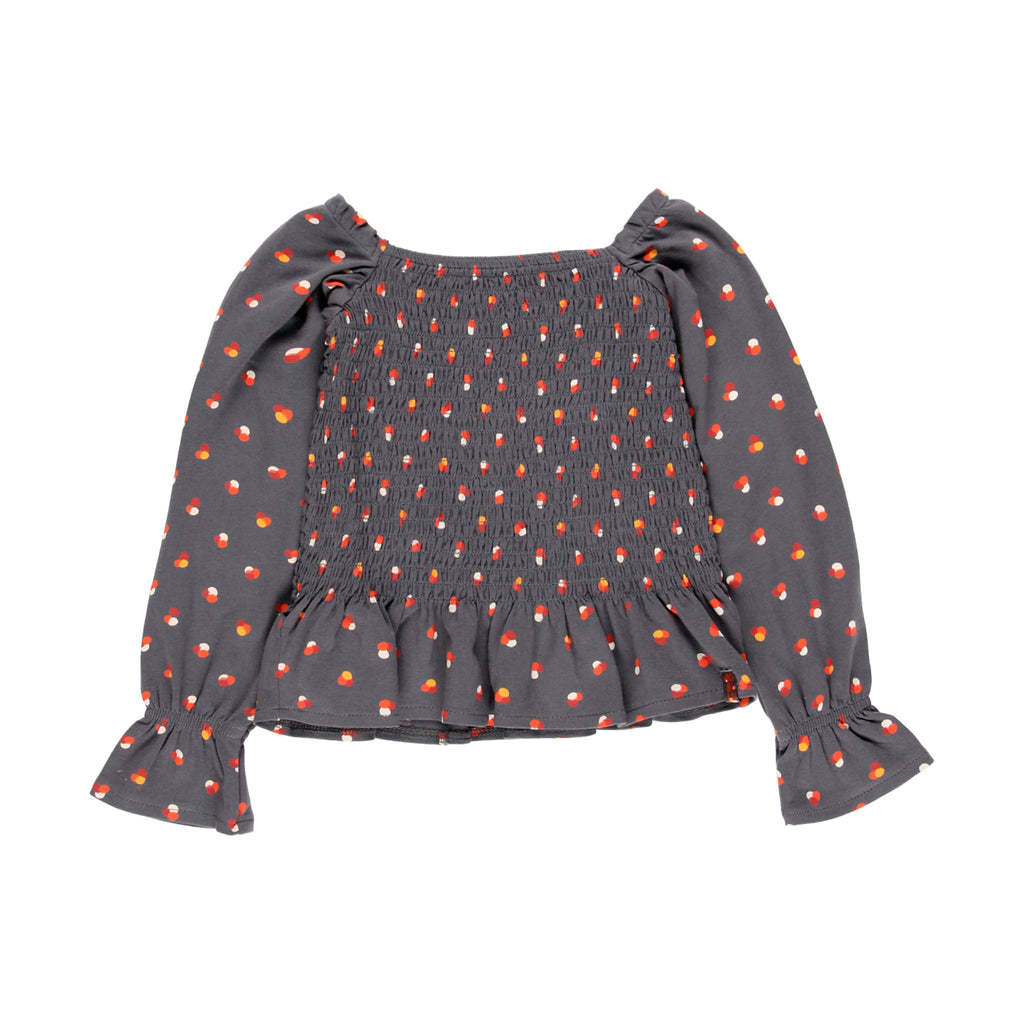 Boboli Multi Polka Dot Peplum Top