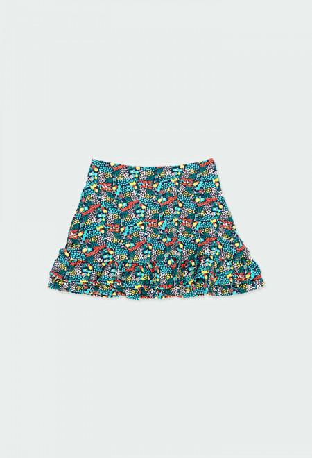 Boboli Green Print Skirt