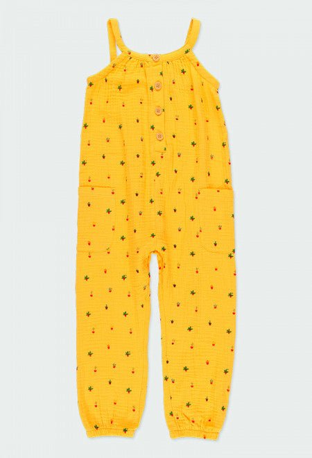 Boboli Mustard Print Jumpsuit