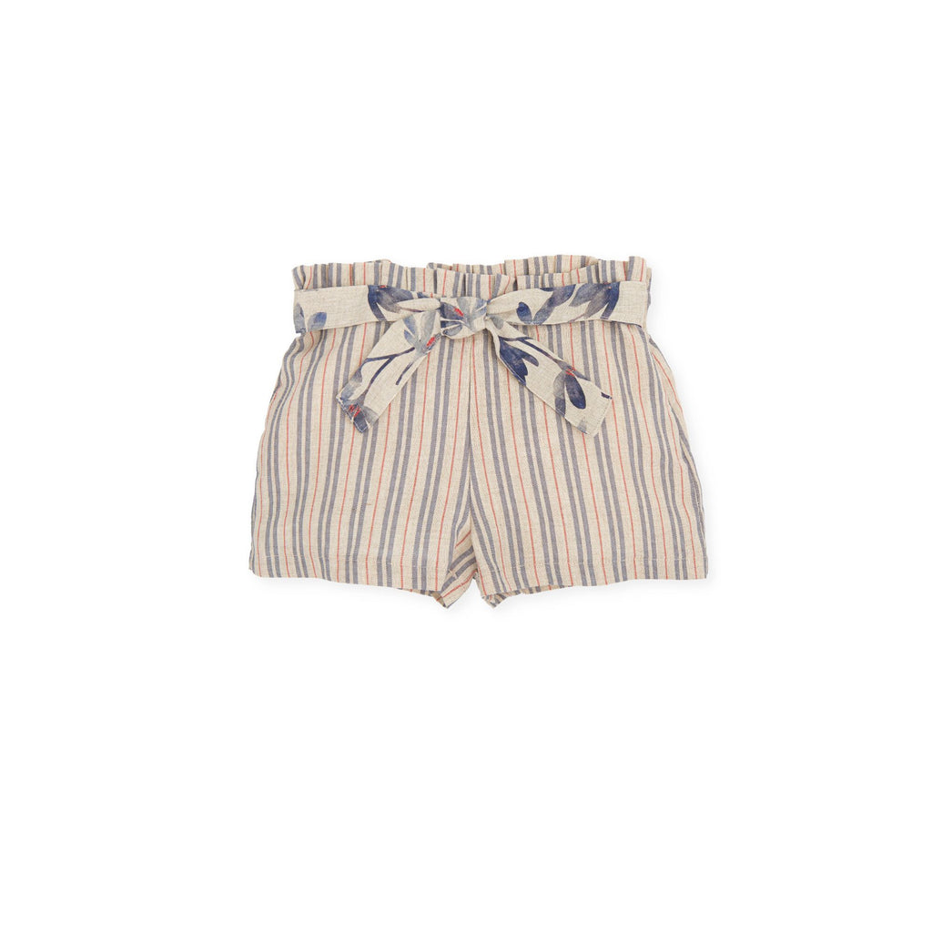 Tutto Piccolo Beige Stripe Shorts