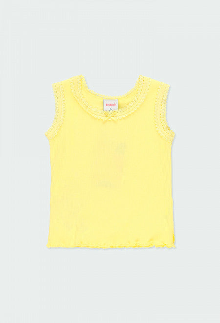 Boboli Knit Lemon Top