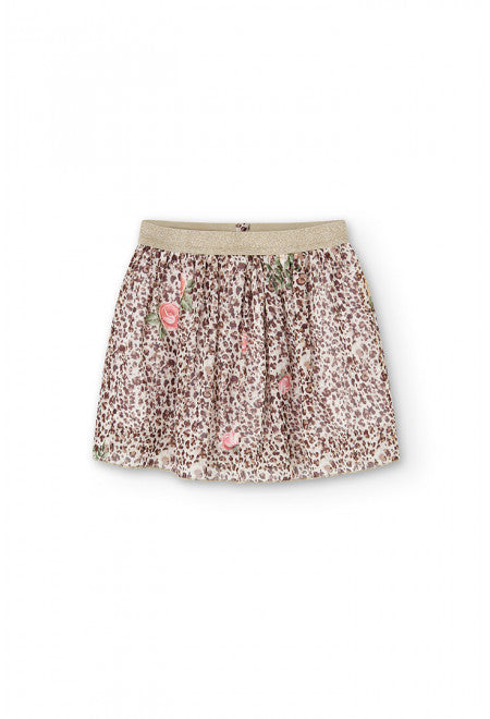 Boboli Leopard Print Skirt