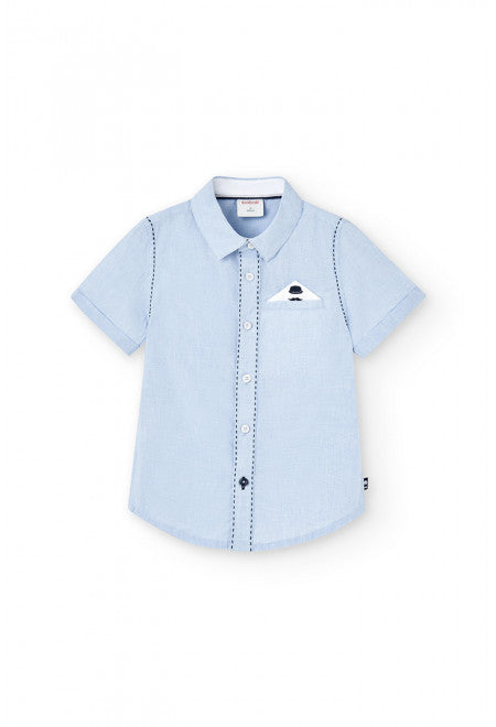 Boboli Blue Short Sleeve Shirt