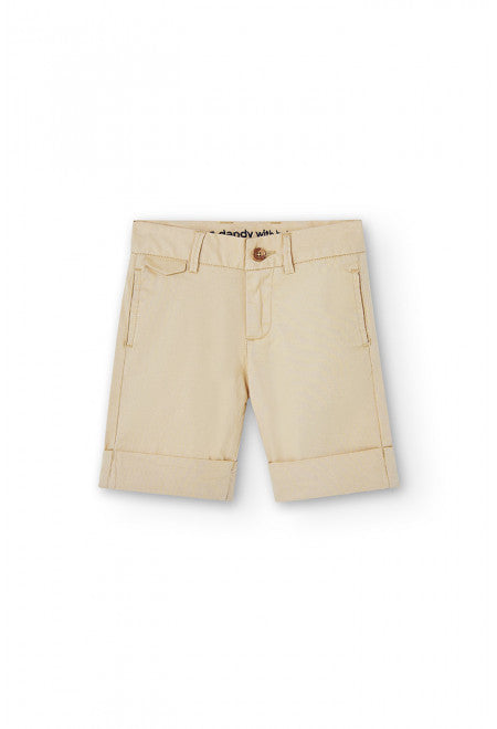 Boboli Beige Satin Bermuda Shorts