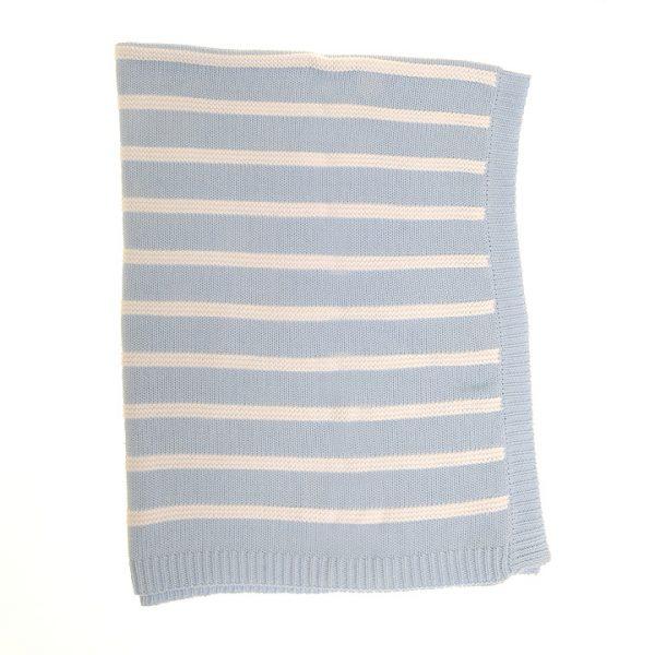 Ziggle Blue & White Stripe Blanket