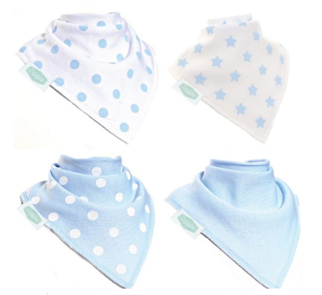 Ziggle Blue & White Bib Set