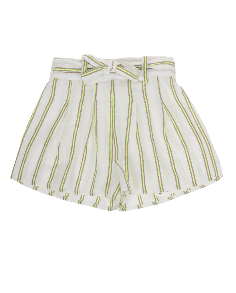 UBS2 Off-White Striped Shorts