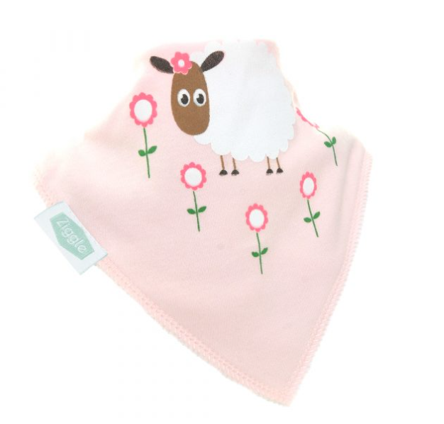 Ziggle Pink Sheep Bib