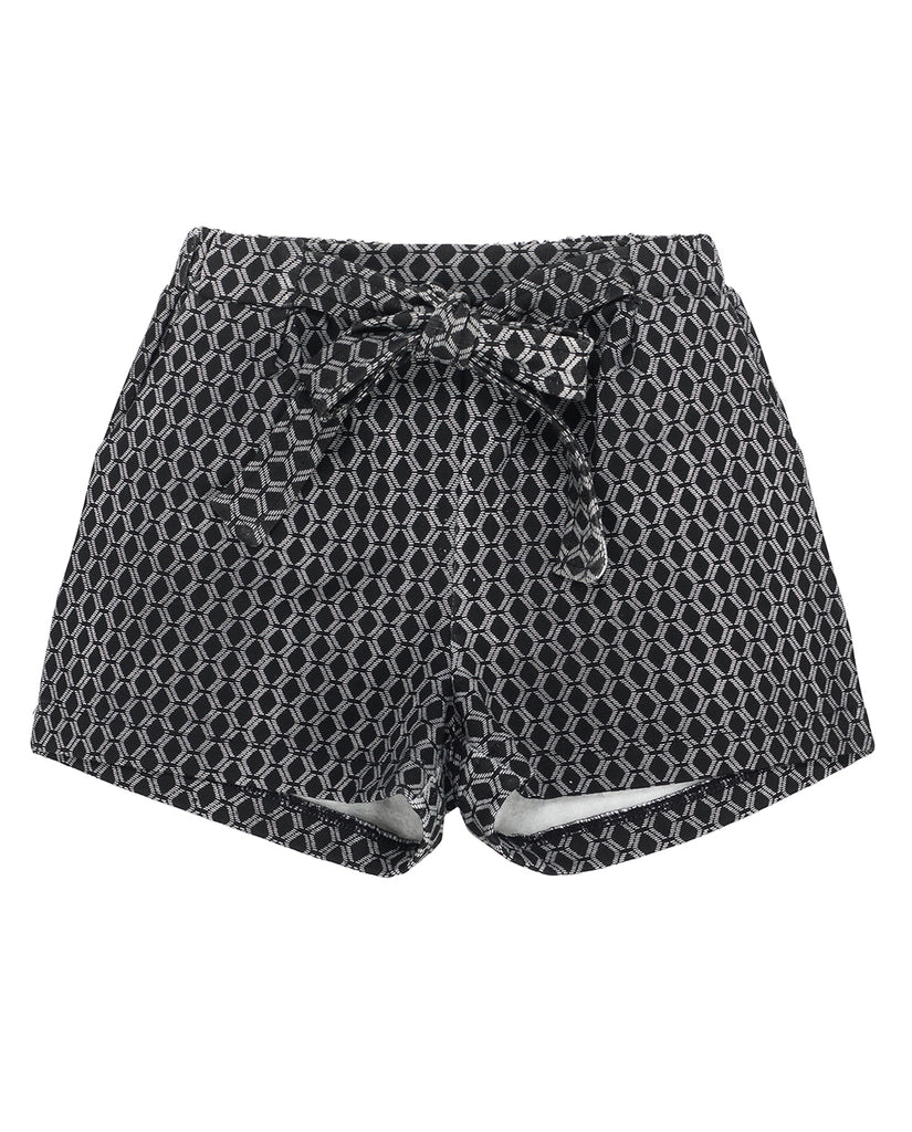 UBS2 Black & White Print Shorts