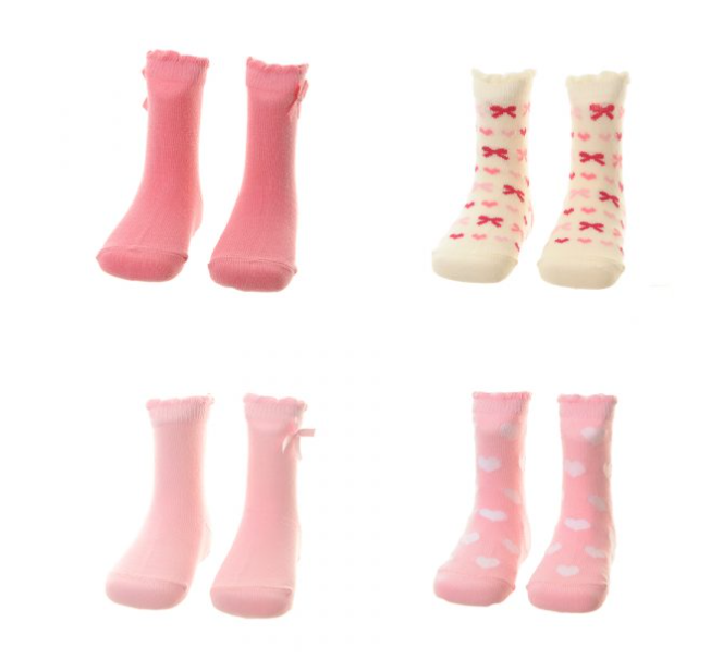 Ziggle Heart & Bow Sock Set