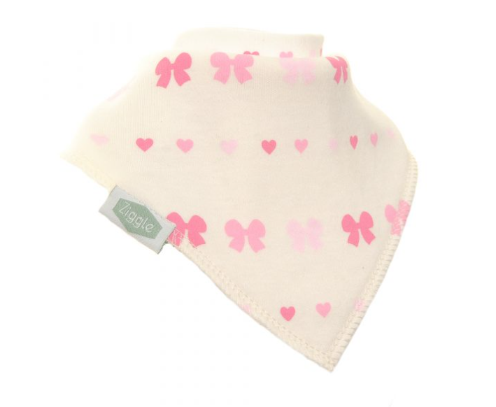 Ziggle Bow & Heart Bib