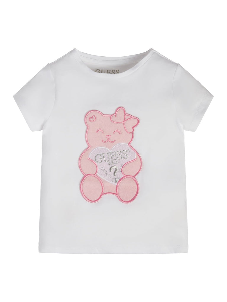 Guess Pink Bear Logo T-Shirt