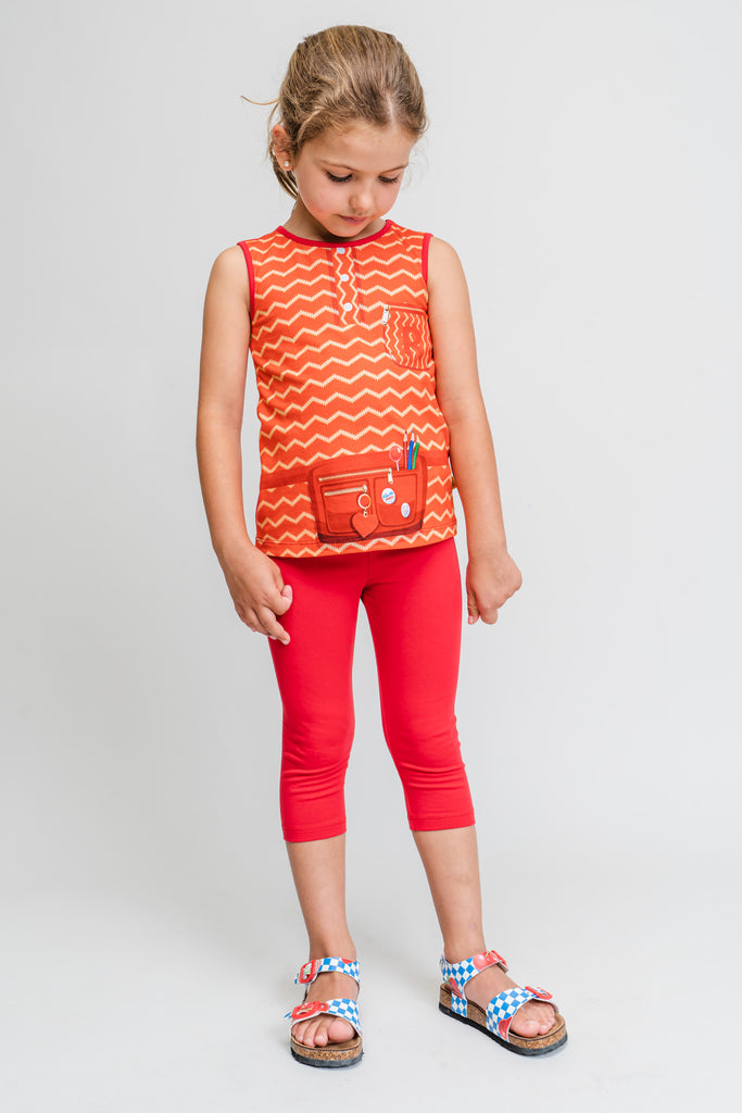 Rosalita Senoritas Red Wadley Capri Leggings