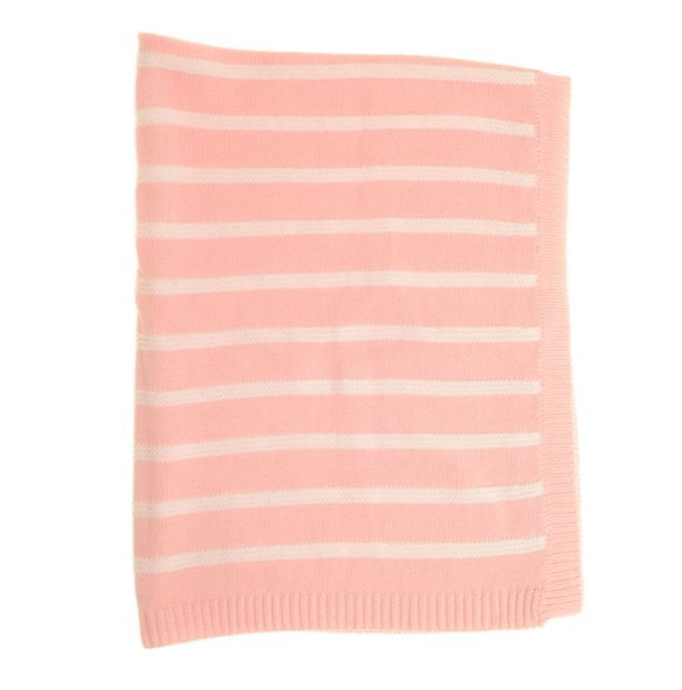 Ziggle Pink & White Stripe Blanket