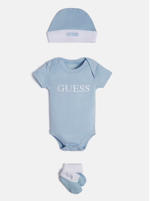 Guess Blue Bodysuit, Hat & Socks